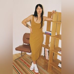 Back Beat Co Hemp Sport Rib Dress in Ginger XXL